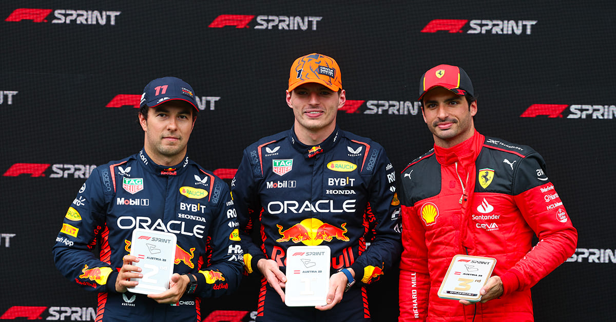 Sprint – Large victoire de Verstappen après un départ musclé face à Pérez