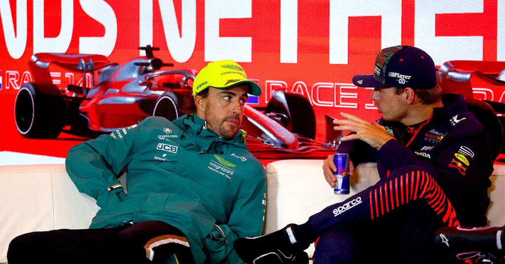 Alonso (Aston Martin) et Verstappen (Red Bull), Pays-Bas 2023 - ©️ Red Bull Content Pool