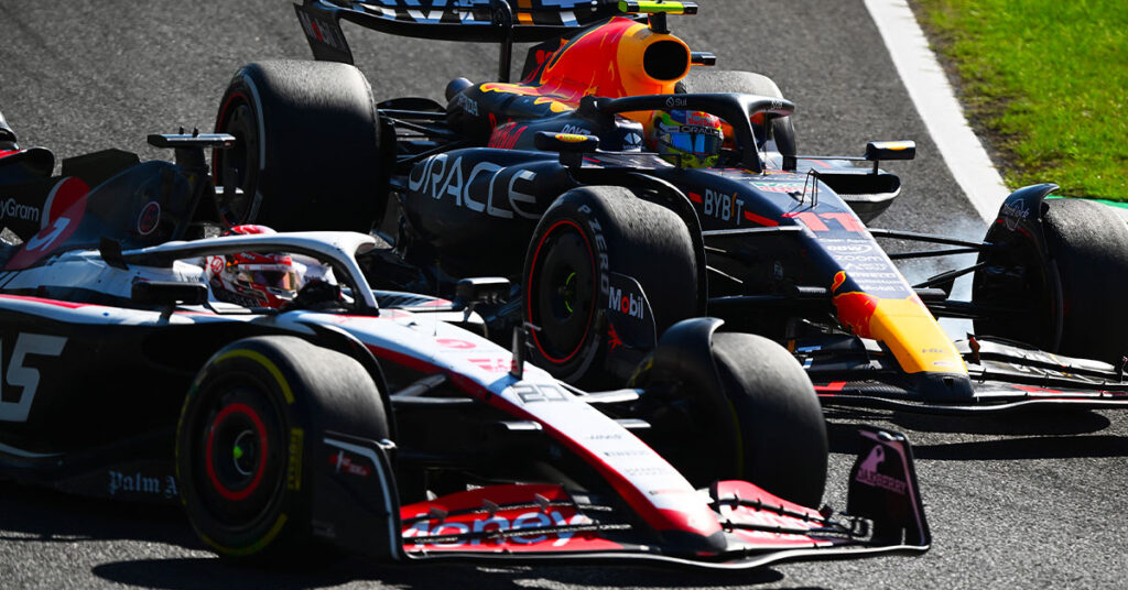 Pérez (Red Bull) et Magnussen (Haas), Japon 2023 - ©️ Red Bull Content Pool